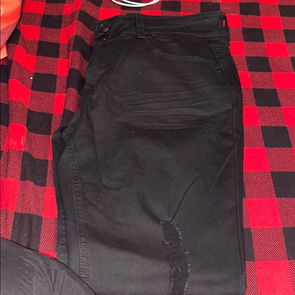Black High Rise Skinny Jeans